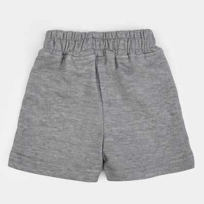 Infant Boys Cotton Terry Short - Grey