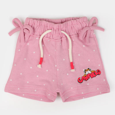Infant Girls Knitted Short Character - Baby Pink