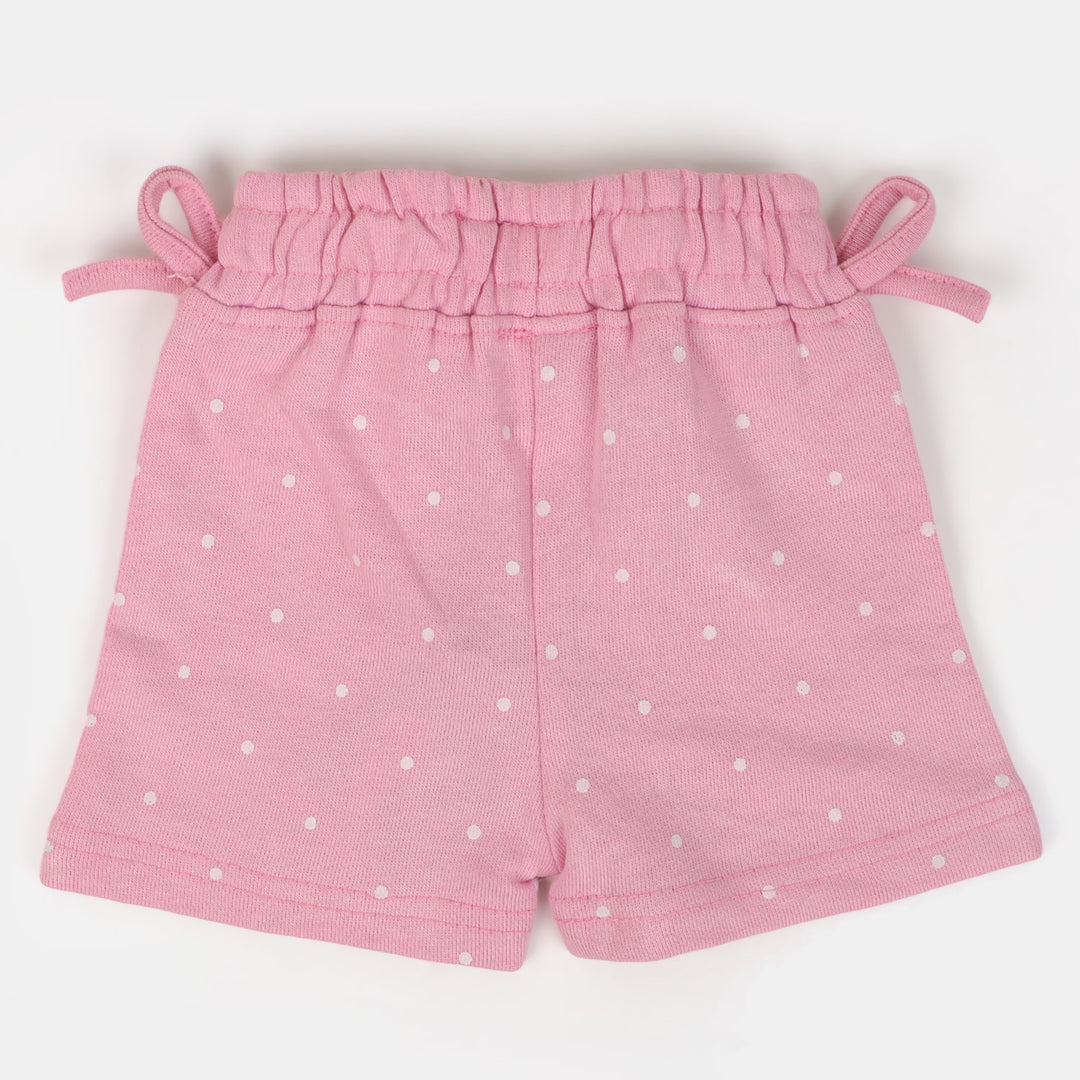 Infant Girls Knitted Short Character - Baby Pink