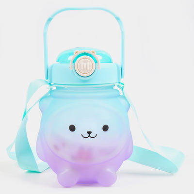 Cute Face Water Bottle with Straw | 650ml