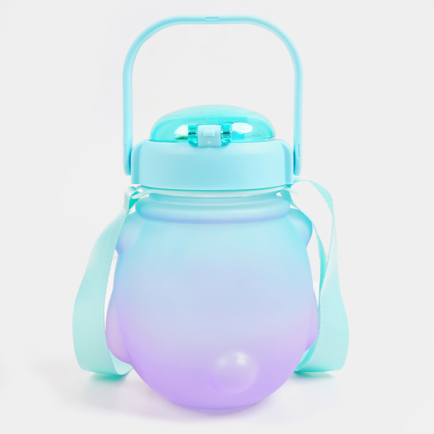 Cute Face Water Bottle with Straw | 650ml