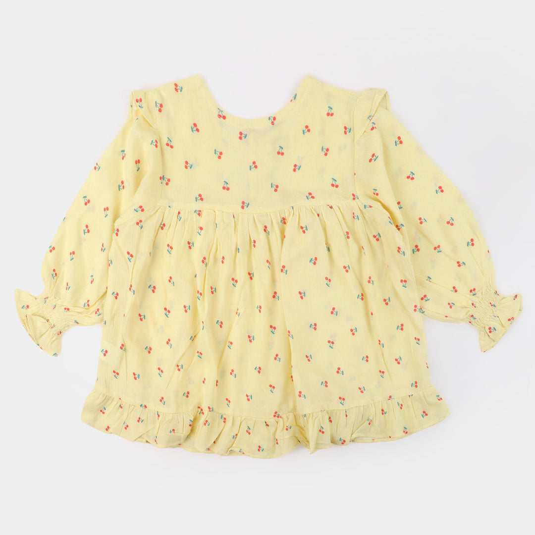 Girls Casual Top Cherry - Yellow