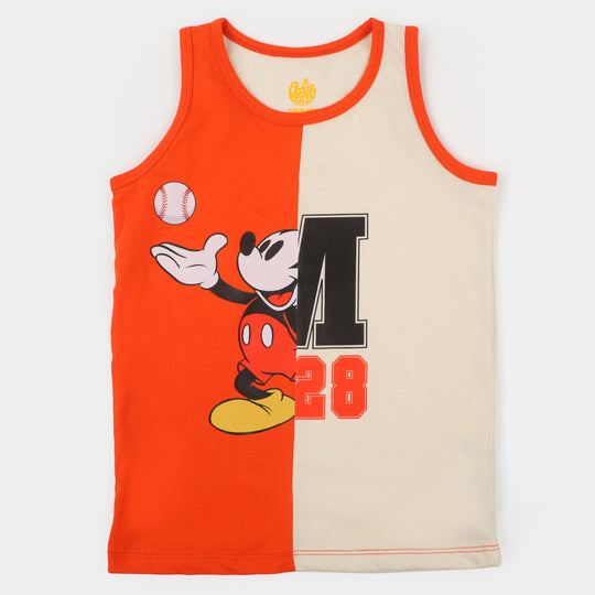 Boys Cotton Sando Character - Red