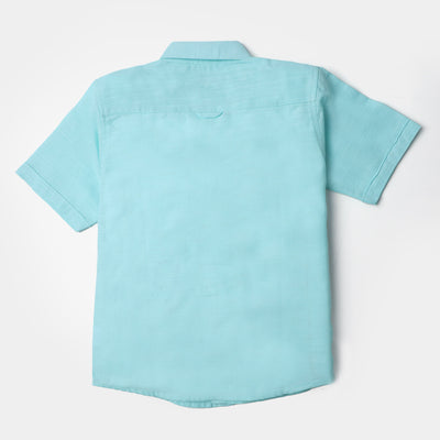 Boys Cotton Casual Shirt Street Art - Sky Blue