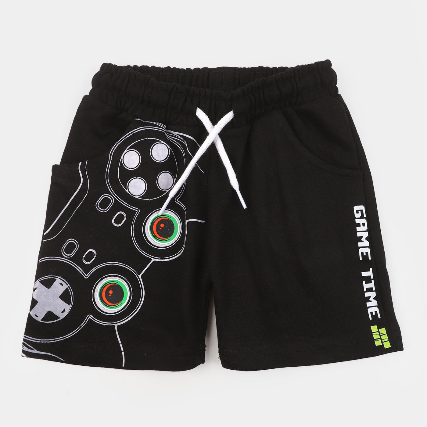 Boys Knitted Short Game Time - BLACK