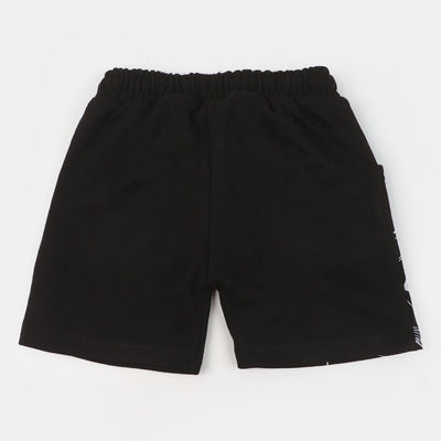 Boys Knitted Short Game Time - BLACK