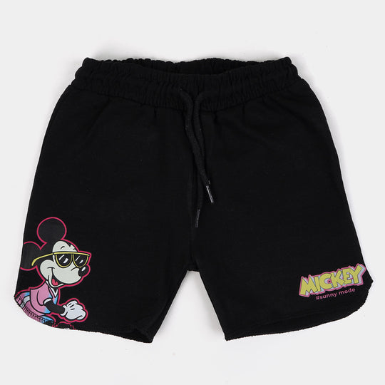 Girls Cotton Short Character - BLACK