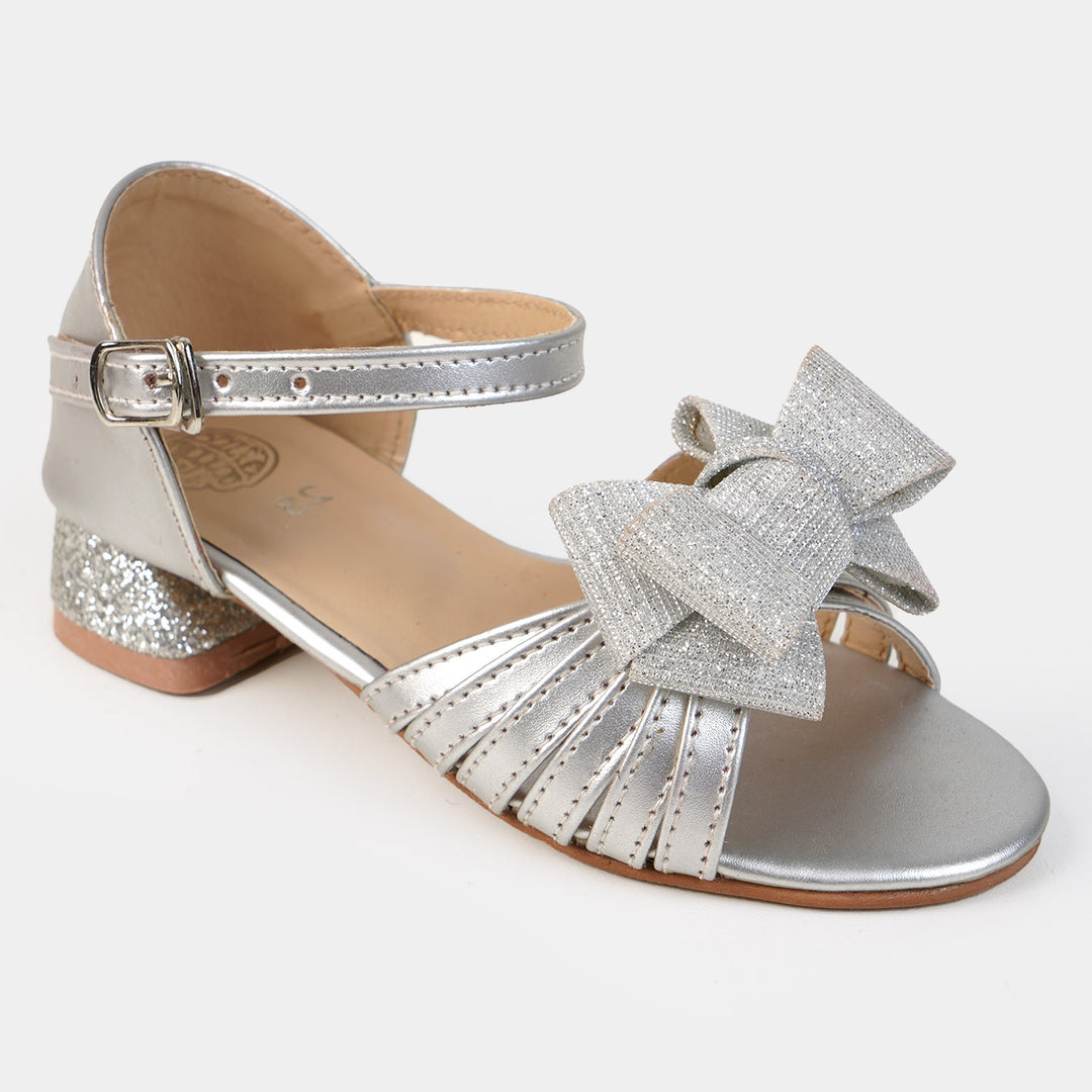 Girls Sandal Heels 325-SILVER