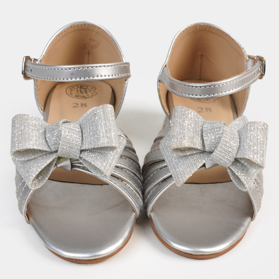 Girls Sandal Heels 325-SILVER