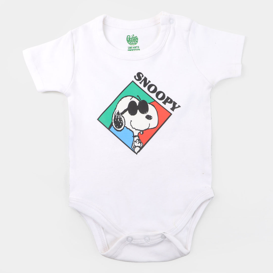 Infant Unisex Romper Character | White