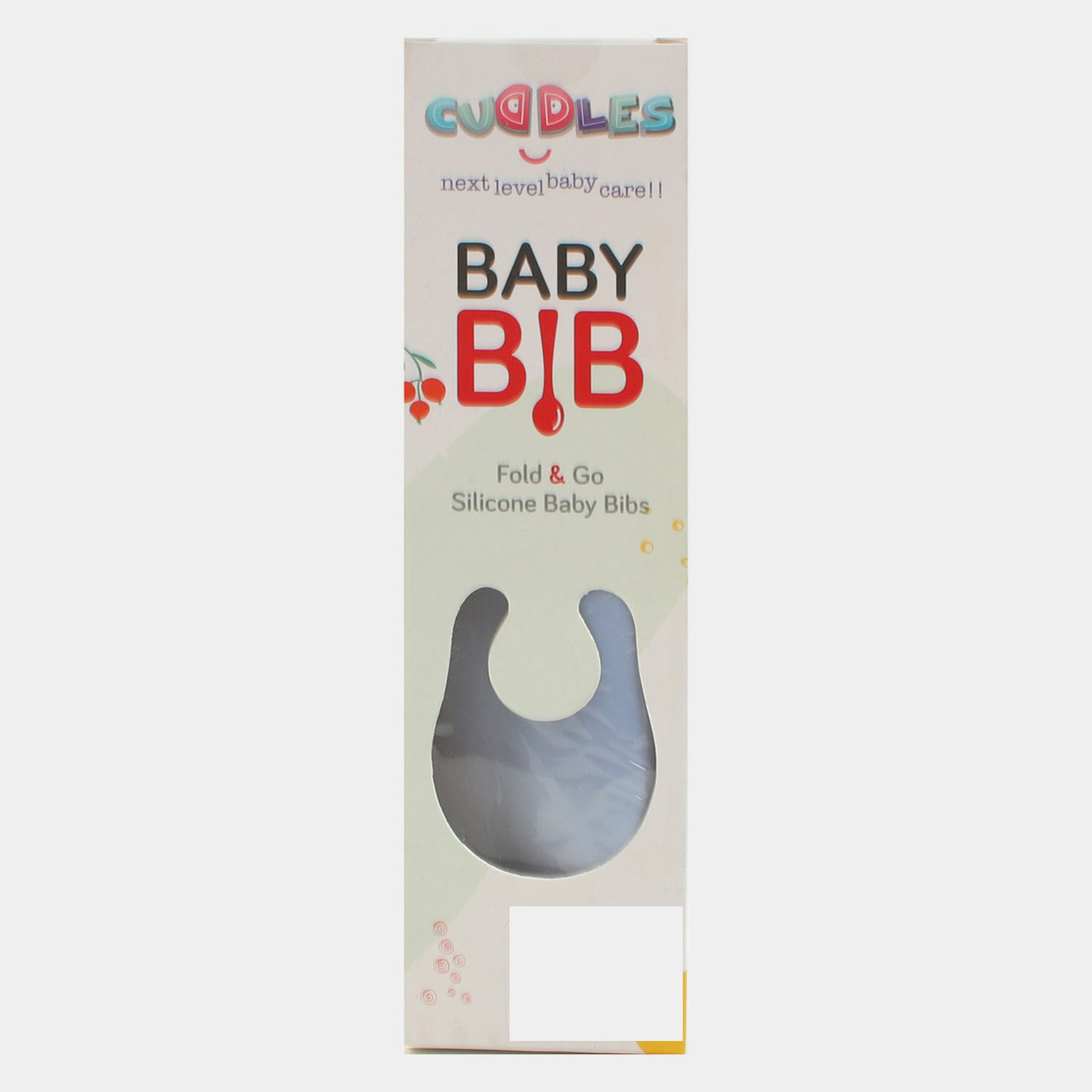 Fold & Go Cuddles Silicon Baby Bib | Blue