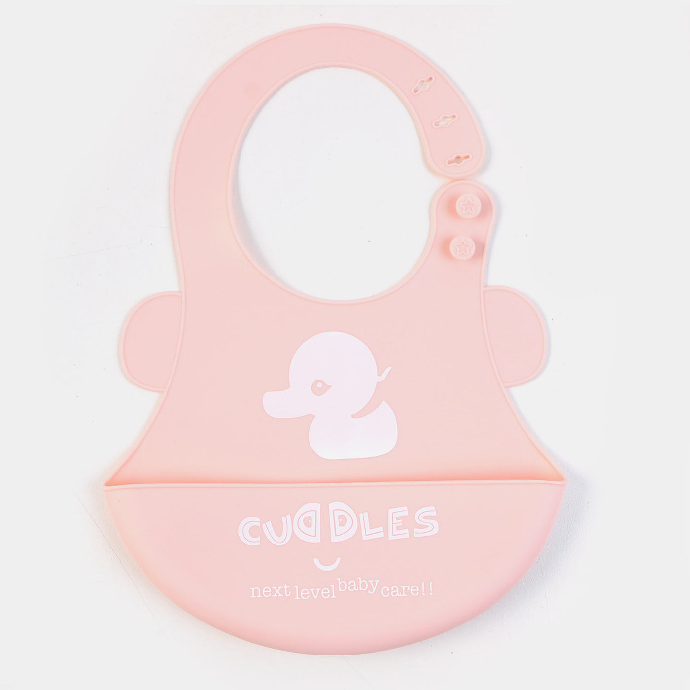 Fold & Go Cuddles Silicon Baby Bib | Pink