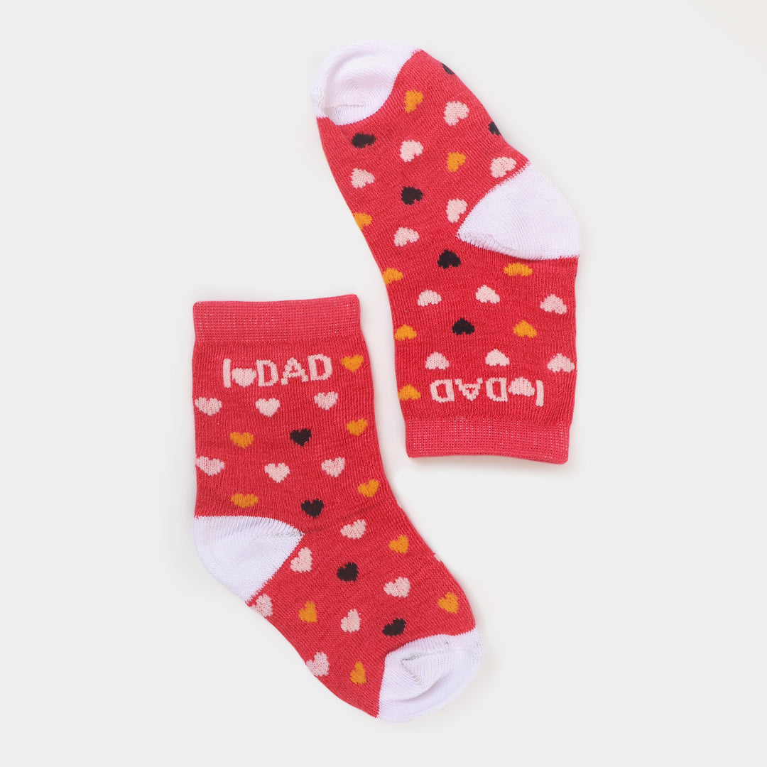 Infant Girls Socks I Love Dad