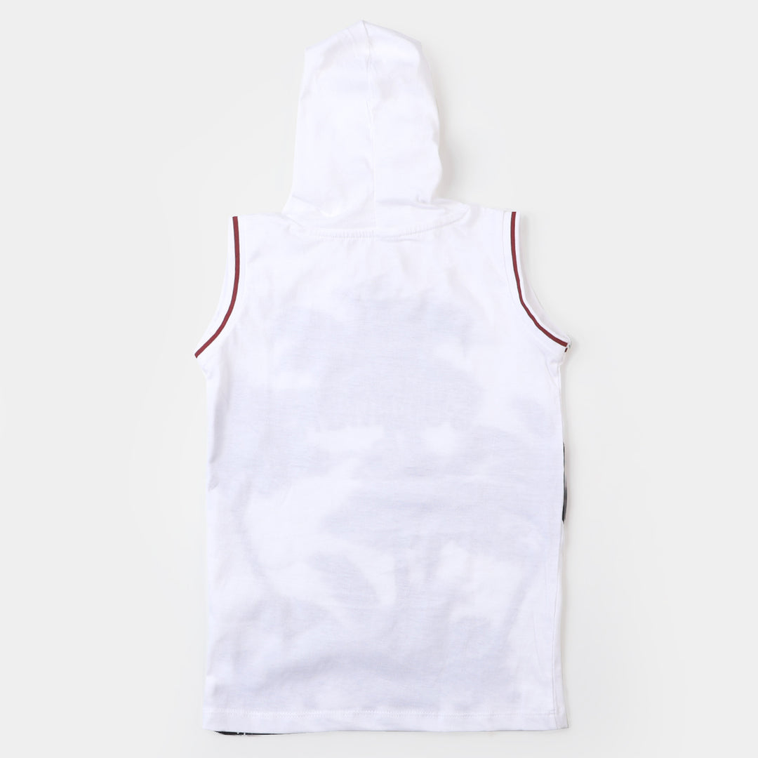 Boys Cotton Sando Summer | White