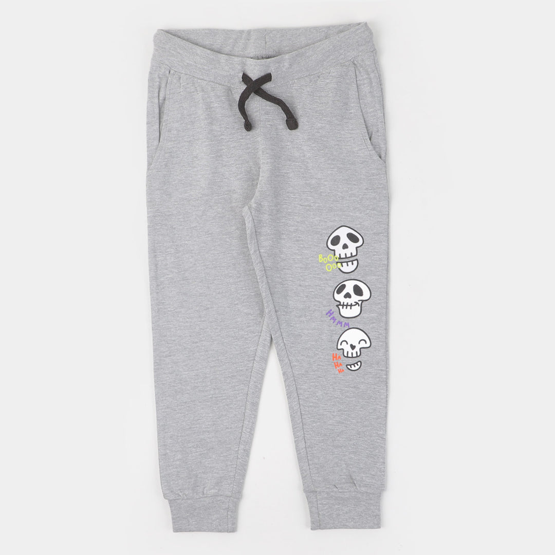 Boys Cotton 2PCs Suit Bone - Grey