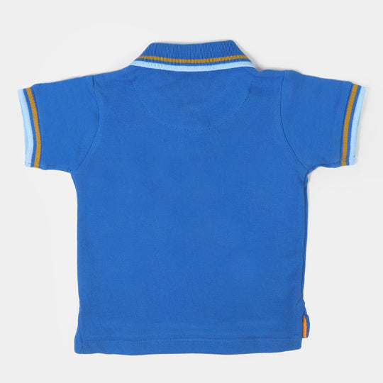 Infant Boys Cotton Polo Sea Life - Blue