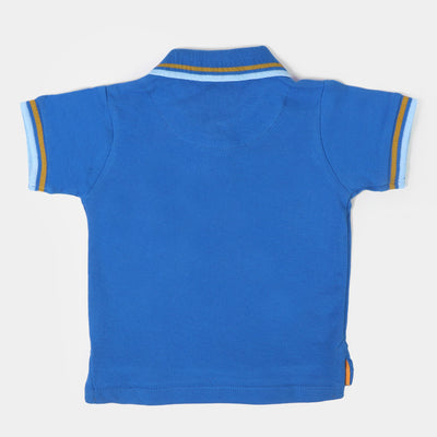 Infant Boys Cotton Polo Sea Life - Blue