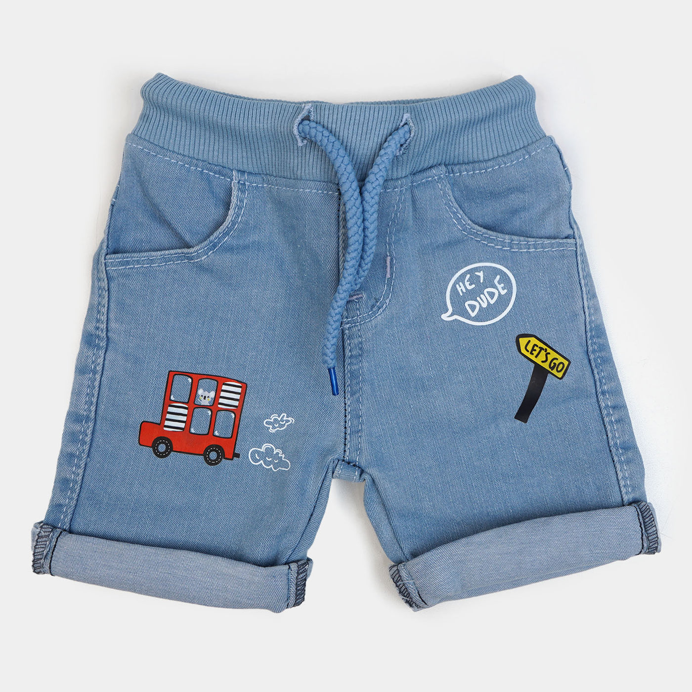 Infant Boys Denim Short Lets Go | Ice Blue