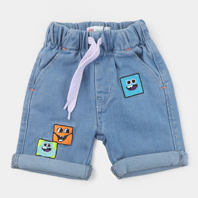 Infant Boys Denim Short Faces | LIGHT BLUE