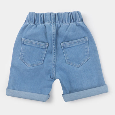 Infant Boys Denim Short Faces | LIGHT BLUE