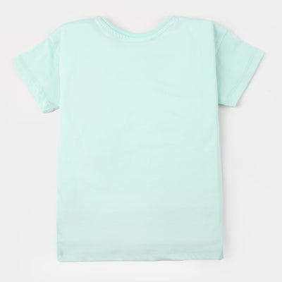 Girls Cotton T-Shirt Jasmine | Sky Blue
