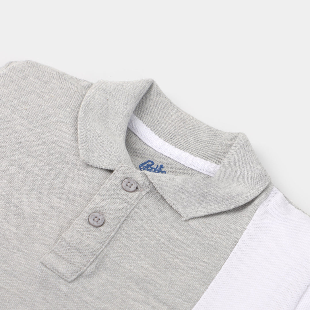 Boys Cotton Polo Authentic - Grey