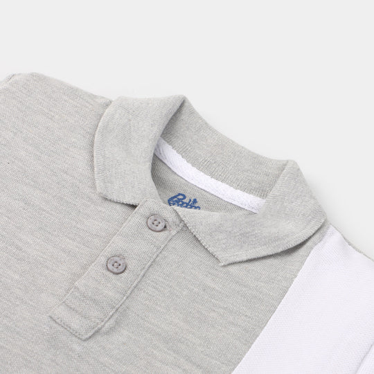 Boys Cotton Polo Authentic - Grey
