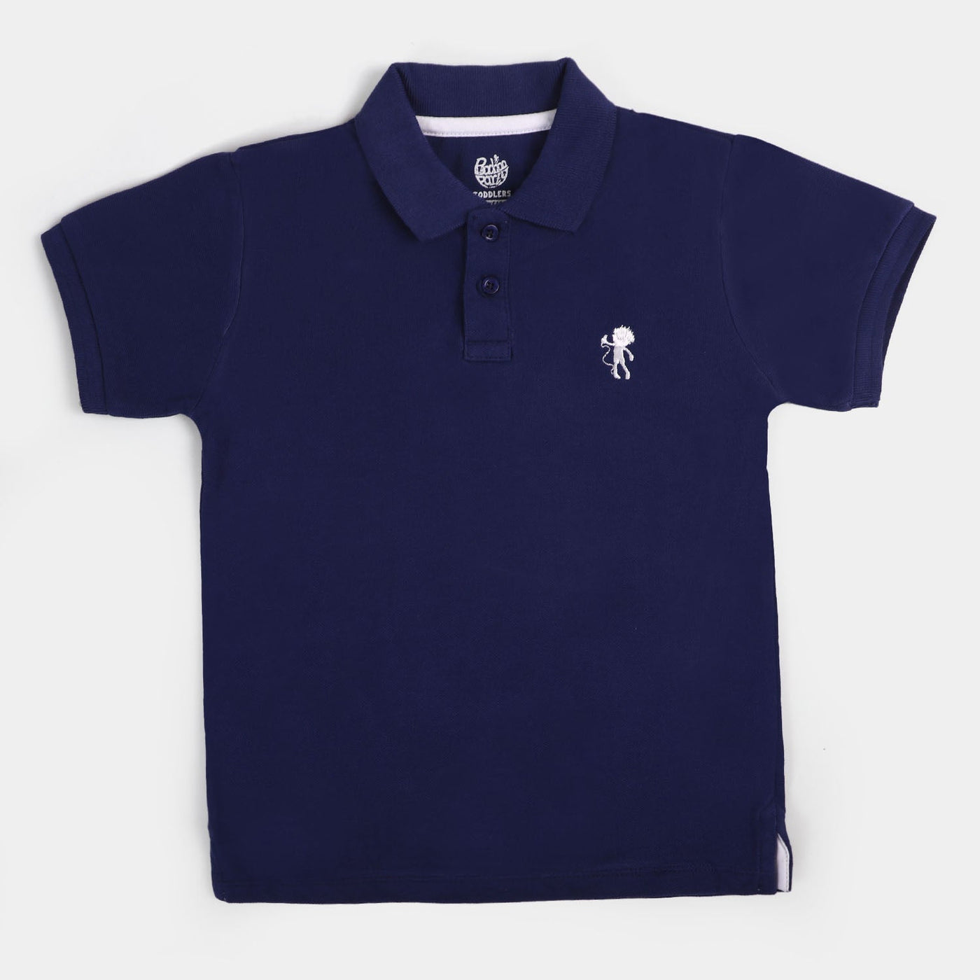 Boys Cotton Polo Basic - Navy Blue