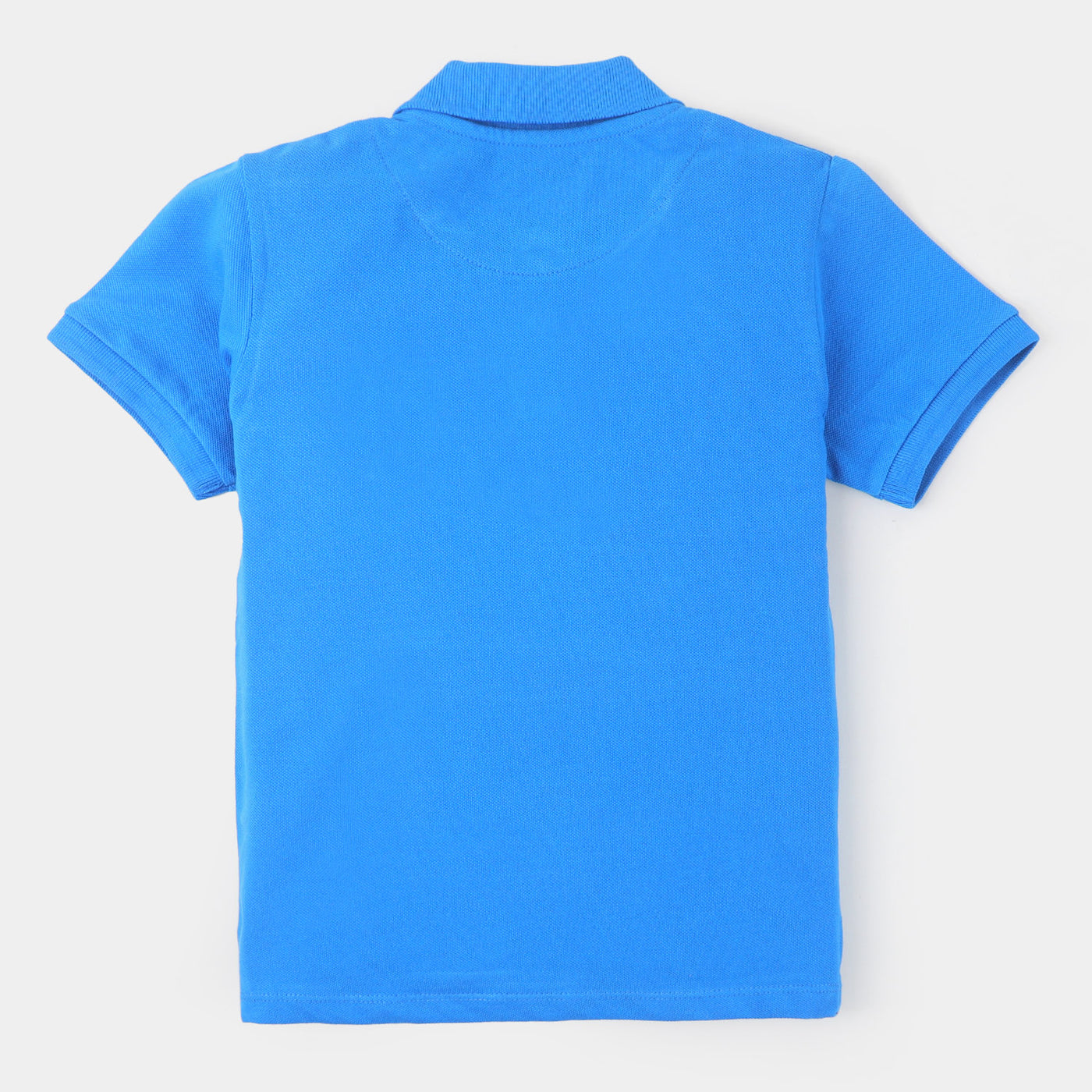Boys Cotton Polo Basic - Blue