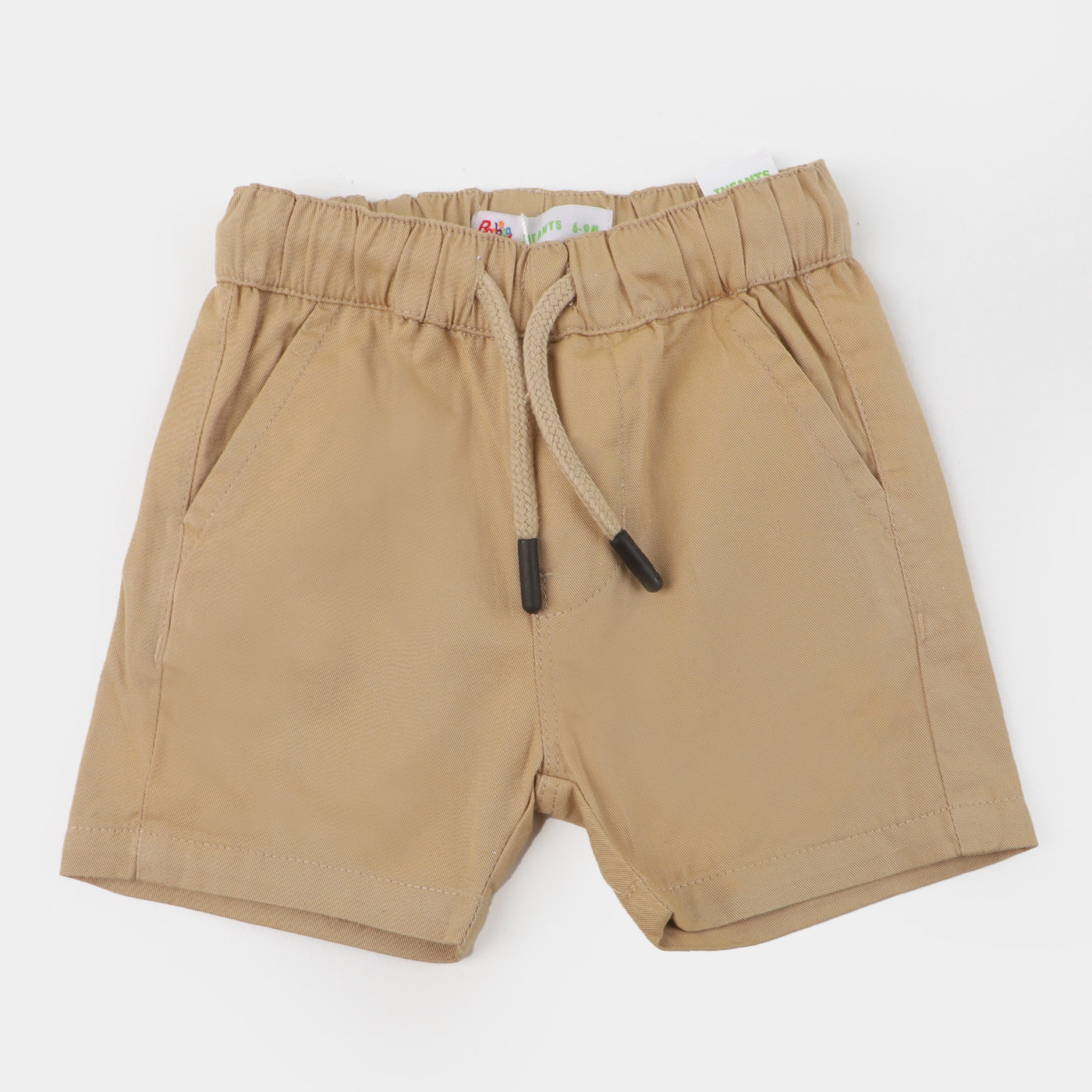 Infant Boys Cotton Elastic Short - BEIGE