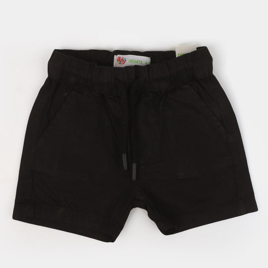 Infant Boys Cotton Short Elastic - BLACK