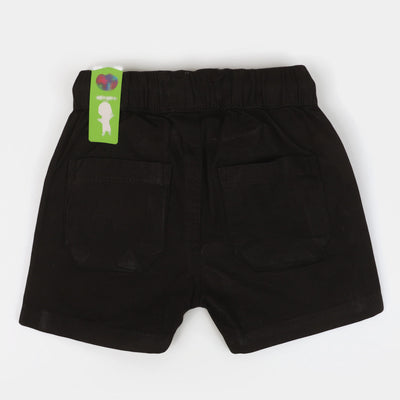 Infant Boys Cotton Short Elastic - BLACK