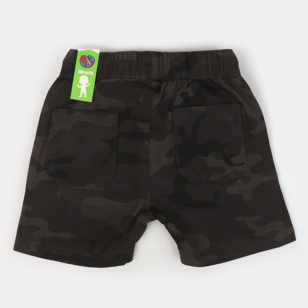 Infant Boys Cotton Elastic Short - Camouflage