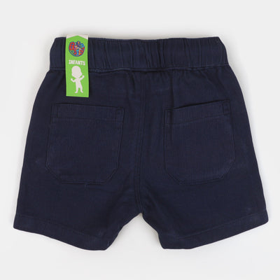 Infant Boys Cotton Short Elastic - Navy Blue