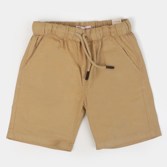 Boys Cotton Short Elastic - BEIGE