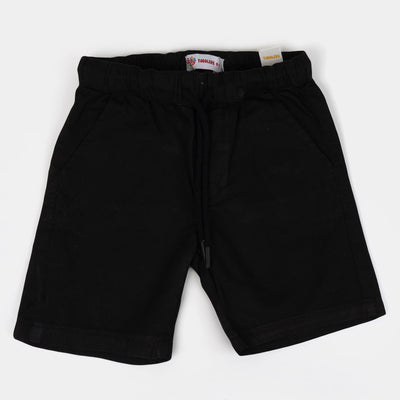 Boys Cotton Short Elastic - BLACK