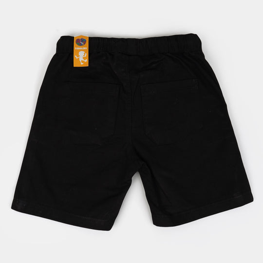 Boys Cotton Short Elastic - BLACK