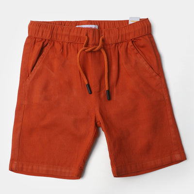 Boys Cotton Short Elastic - Light Brown