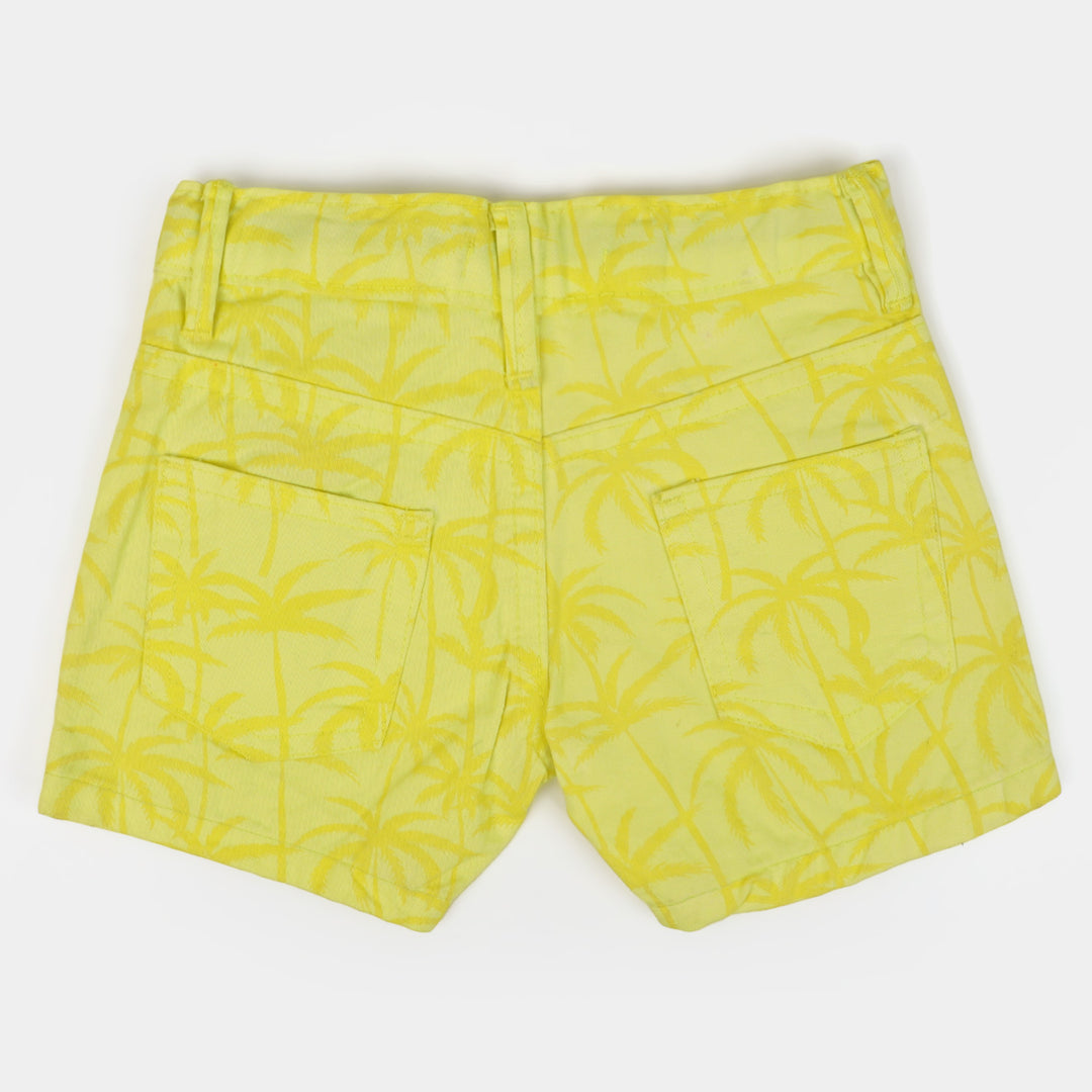 Infant Boys Cotton Short Palm Trees | Yellow