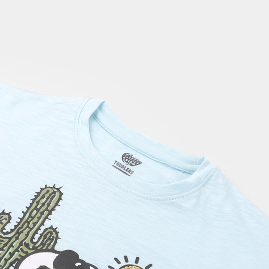 Girls Cotton T-Shirt Peanuts - Light Blue