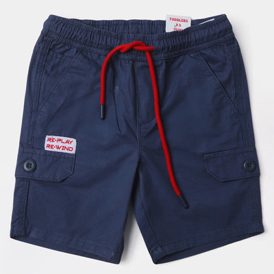 Boys Cotton Short Re-Play - Navy Blue