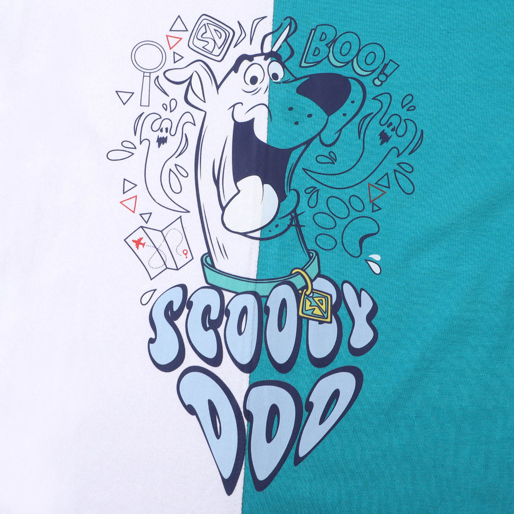 Boys Cotton T-Shirt  Character - Blue/White