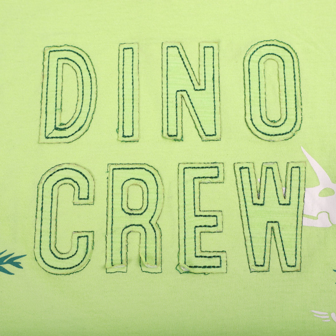 Boys Cotton T-Shirt Dino Crew - Green