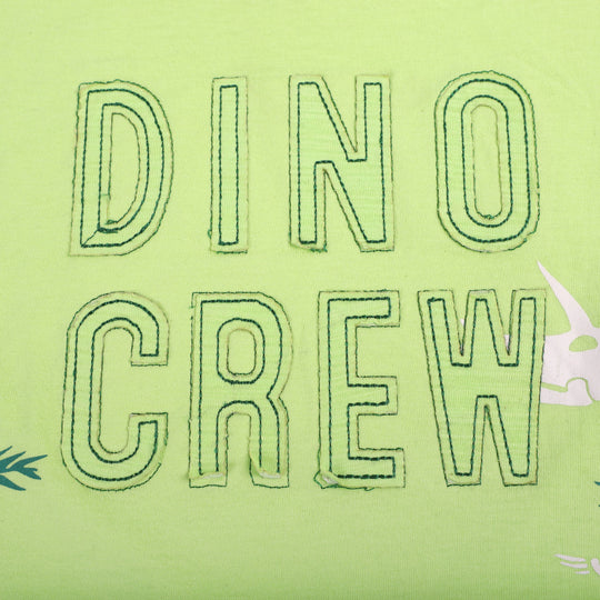 Boys Cotton T-Shirt Dino Crew - Green