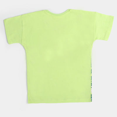 Boys Cotton T-Shirt Dino Crew - Green