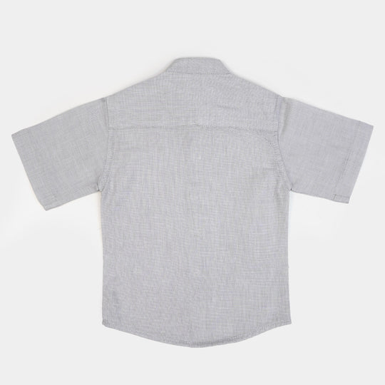 Infant Boys Cotton Casual Shirt Bear Face - GREY