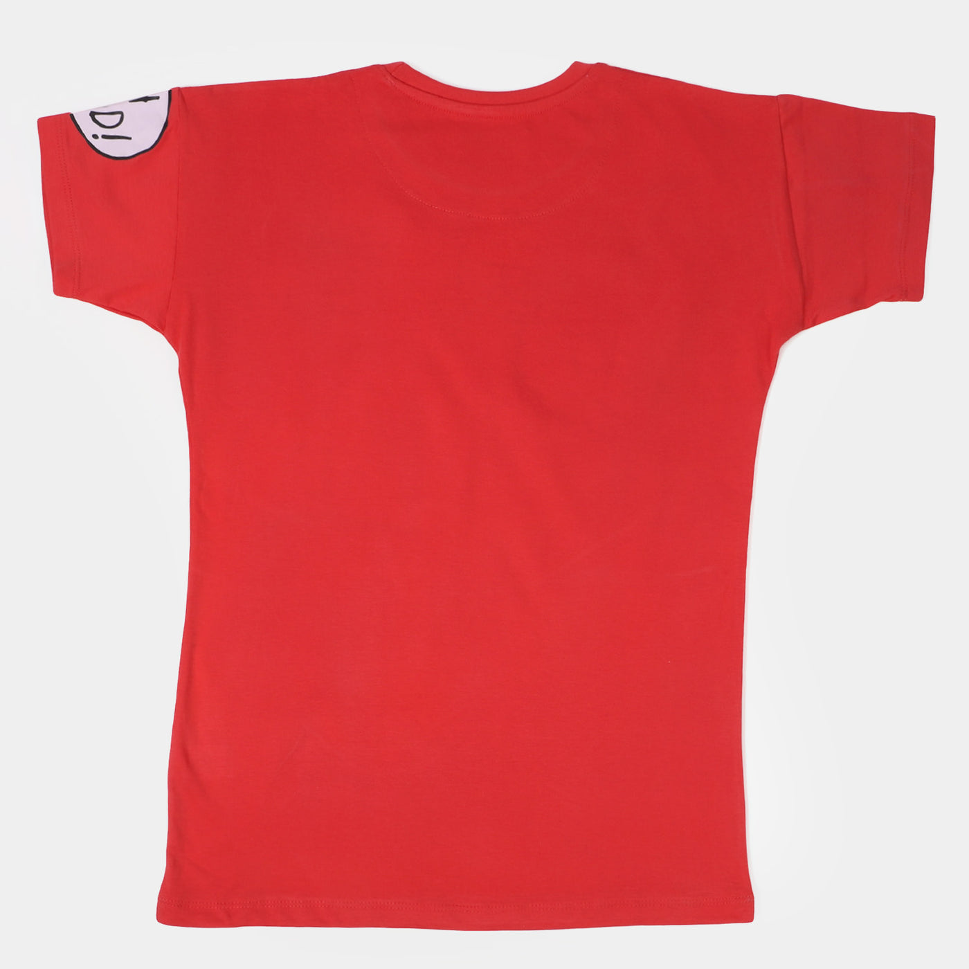 Teens Girls Cotton T-shirt Quiet - Poppy Red