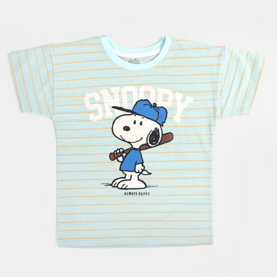Boys Cotton T-Shirt Character - Light Blue