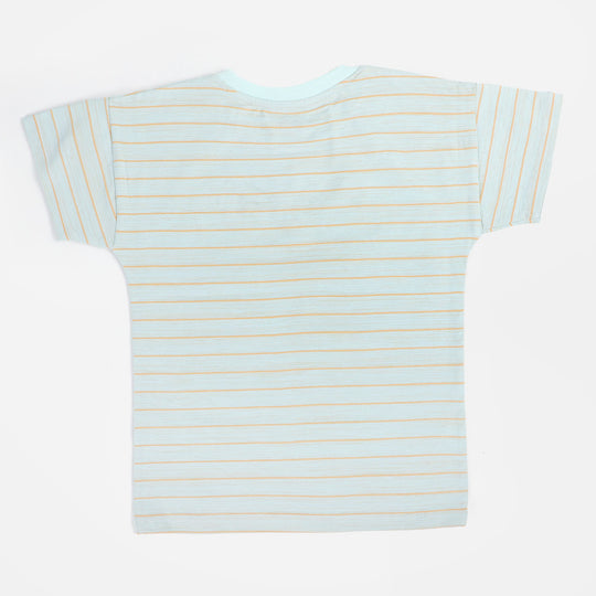 Boys Cotton T-Shirt Character - Light Blue