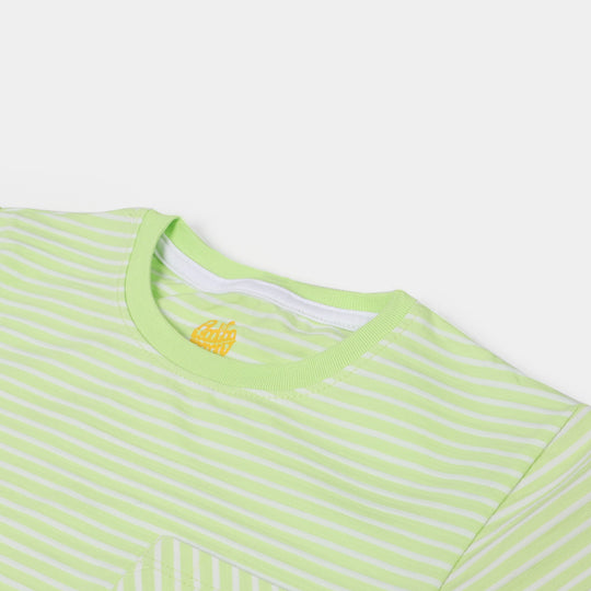 Boys Cotton T-Shirt Genius - Mid Green